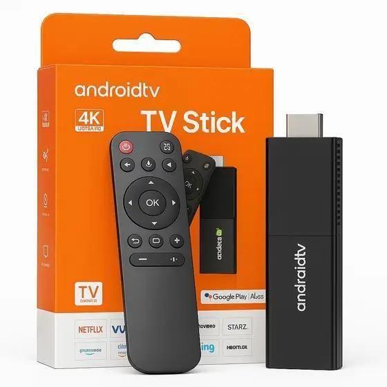 Smart TV Stick Android 4K com controle remoto